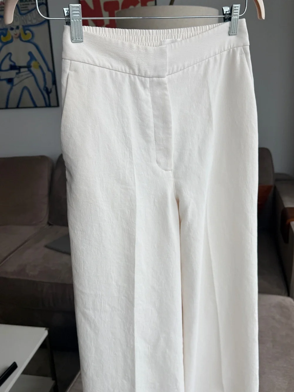 Aritzia Wilfred Alanya Pants - size 4 Light Birch